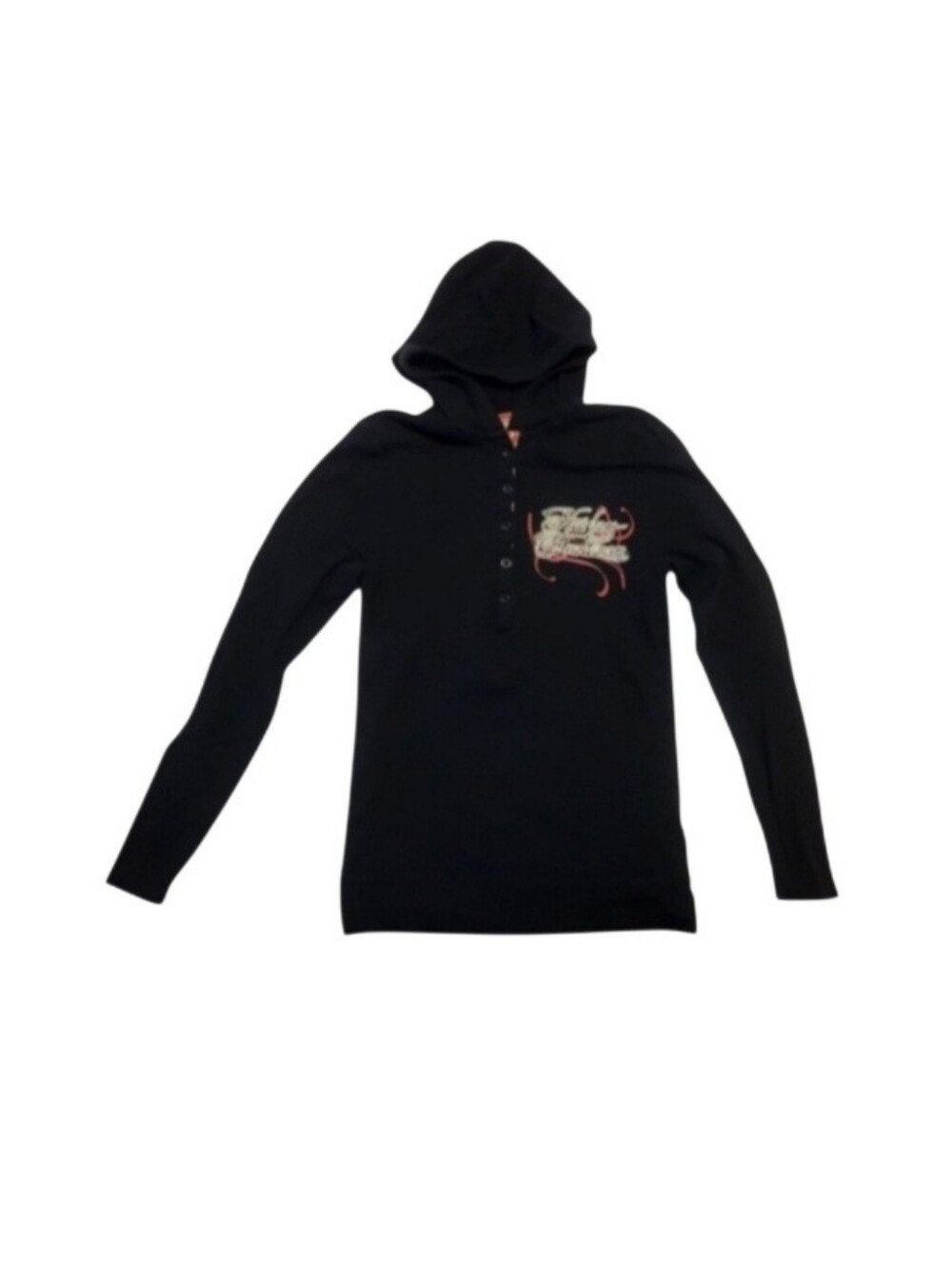 Women’s Harley Davidson Rhinestone Black Thermal Hoodie - Medium